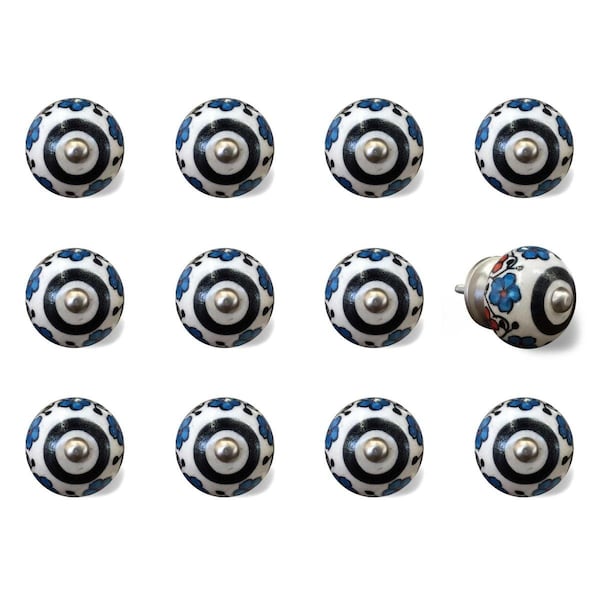 Decoracion K3550 Knob It - White Black & Navy, 12PK DE3092182 - main